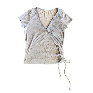 {Lovewins} Floral Faux Wrap Blouse